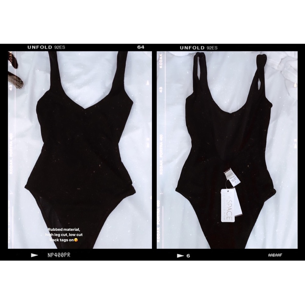 L*space black one piece swimsuit.